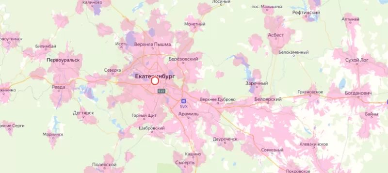 Зона покрытия Билайн в городе Геленджик и области 
